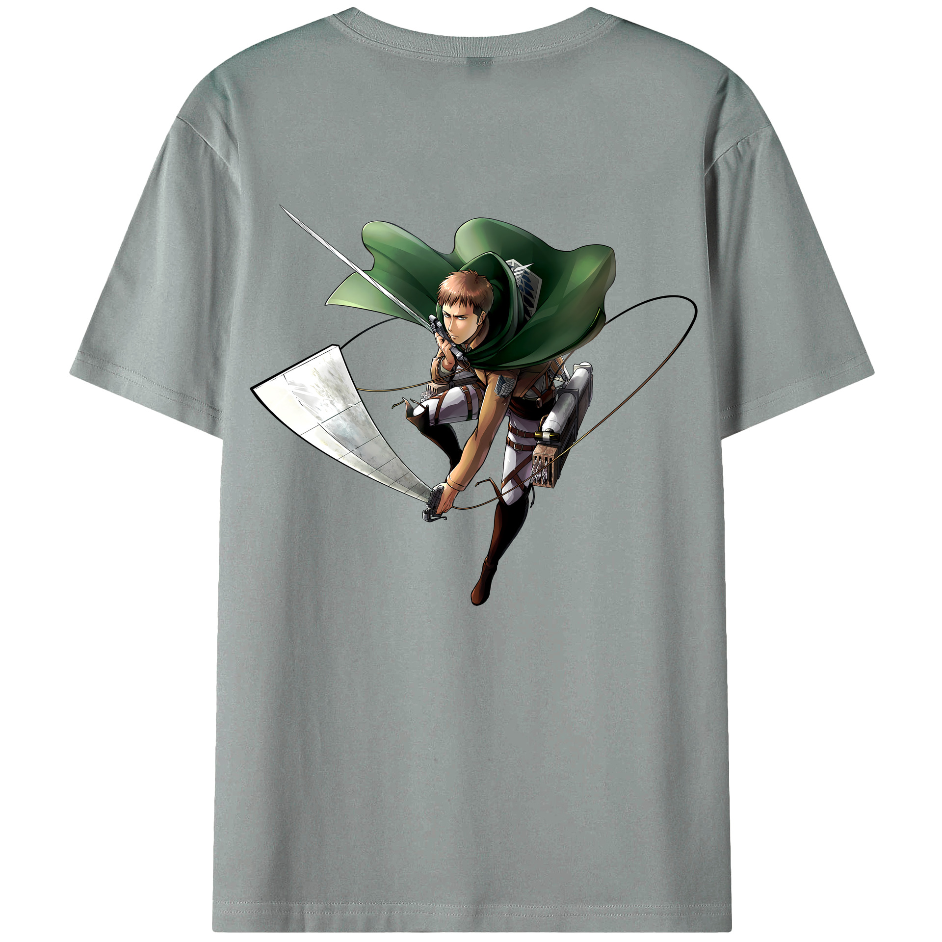 （画像用） 進撃の巨人 Attack on Titan 綿100％ メンズ半袖Tシャツ（バックプリント） 通気性